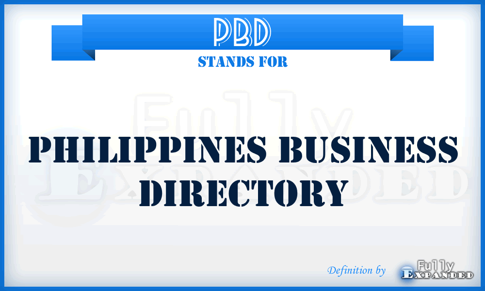 PBD - Philippines Business Directory