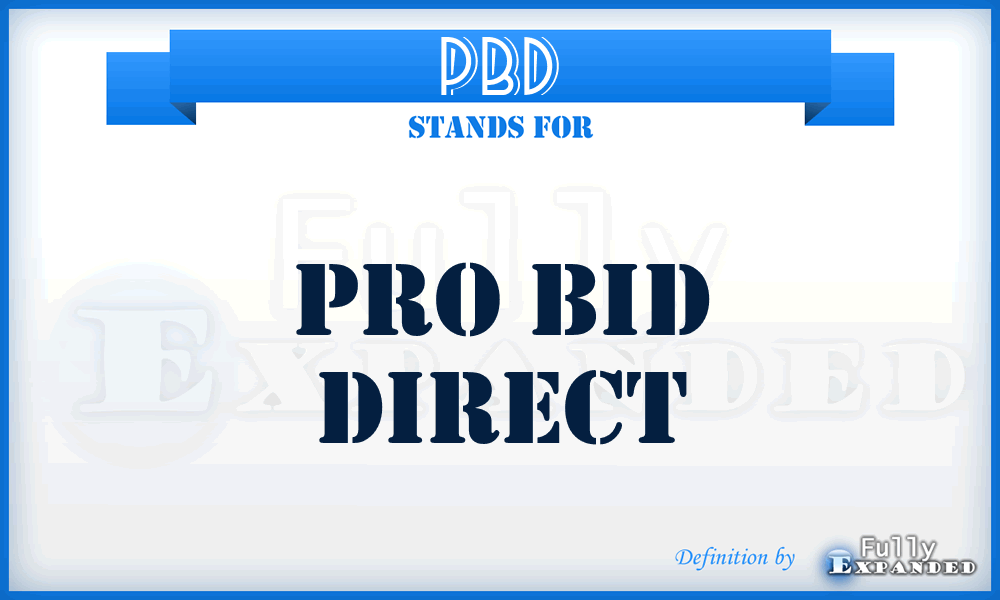 PBD - Pro Bid Direct