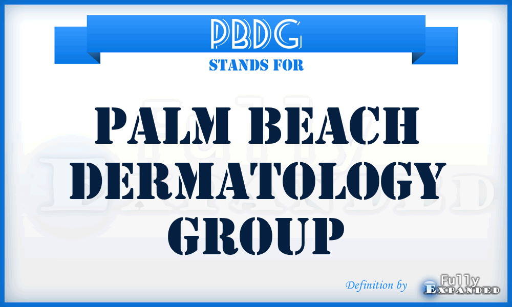 PBDG - Palm Beach Dermatology Group