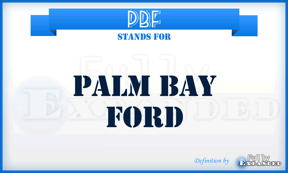 PBF - Palm Bay Ford