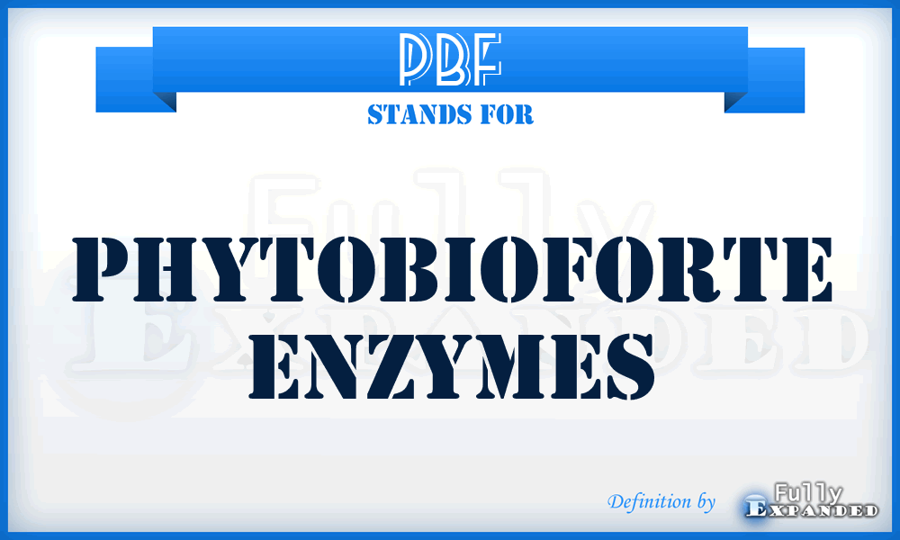 PBF - PhytoBioForte enzymes