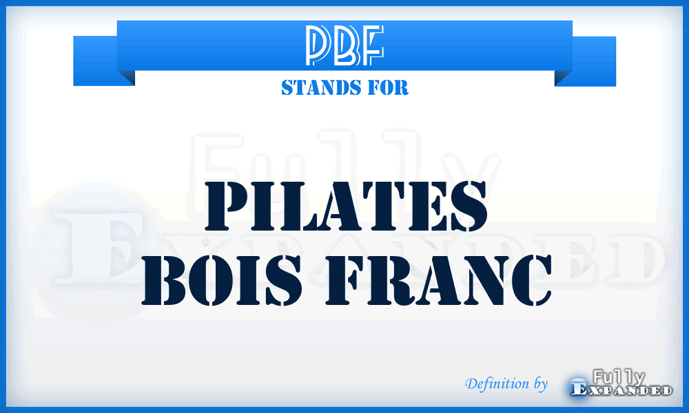 PBF - Pilates Bois Franc