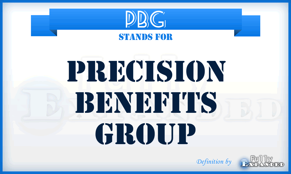 PBG - Precision Benefits Group