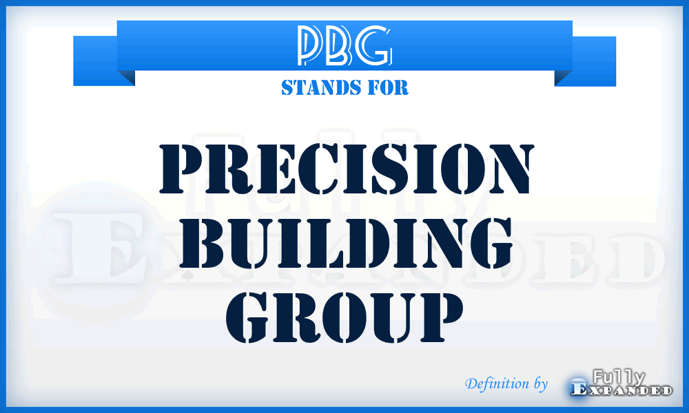 PBG - Precision Building Group