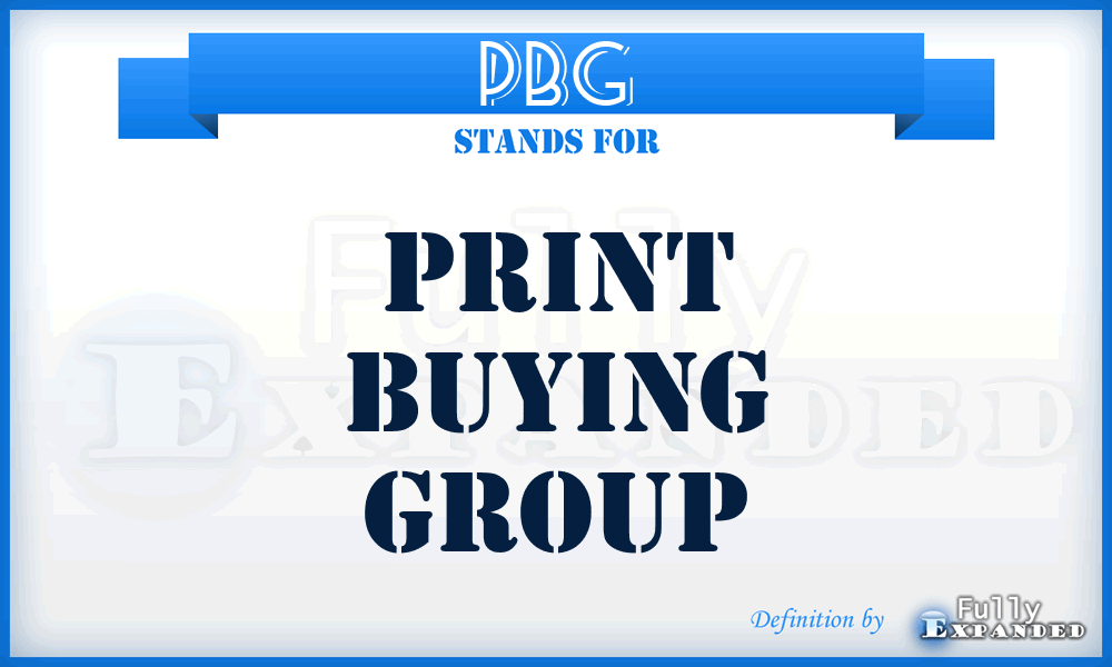 PBG - Print Buying Group
