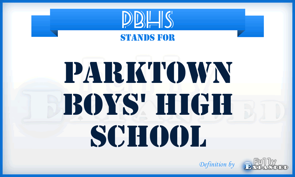 PBHS - Parktown Boys' High School