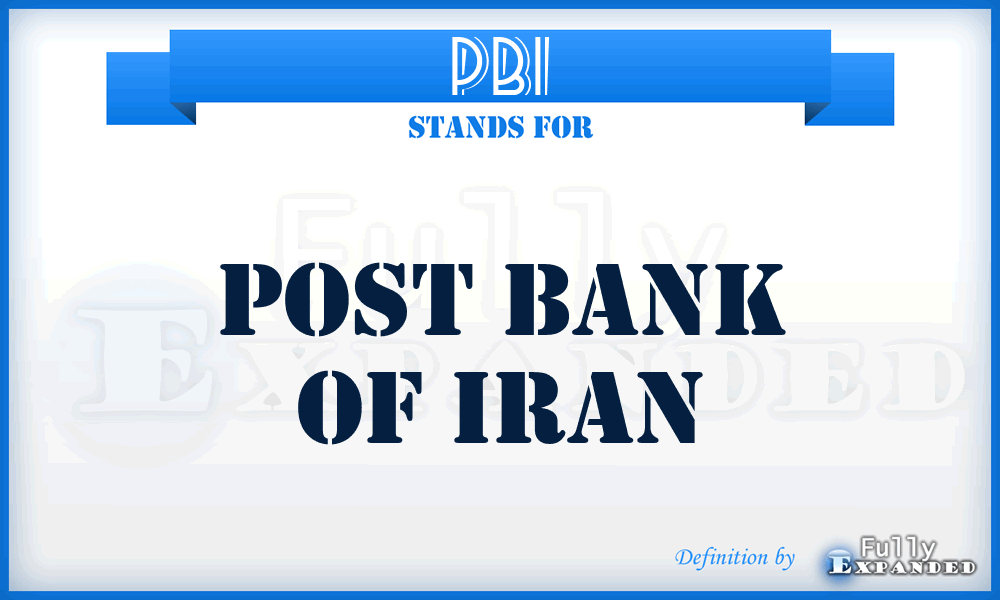 PBI - Post Bank of Iran
