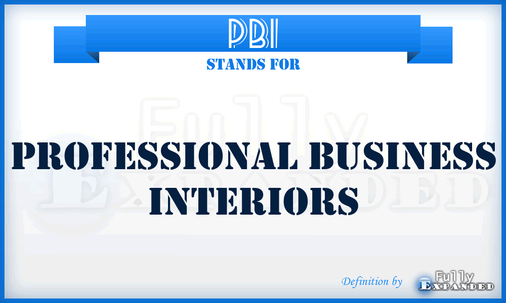 PBI - Professional Business Interiors