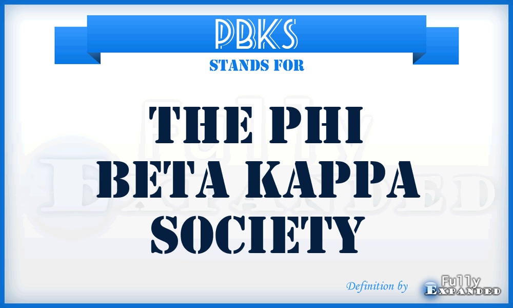 PBKS - The Phi Beta Kappa Society