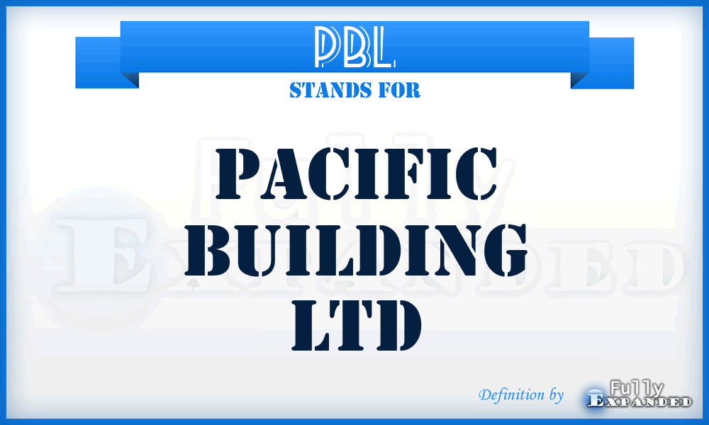 PBL - Pacific Building Ltd