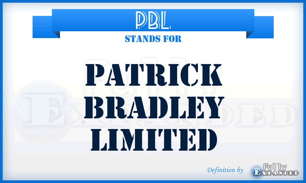 PBL - Patrick Bradley Limited