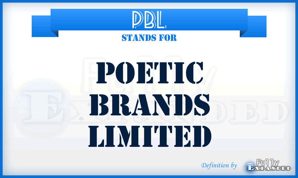 PBL - Poetic Brands Limited