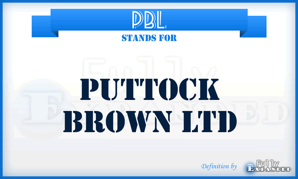 PBL - Puttock Brown Ltd