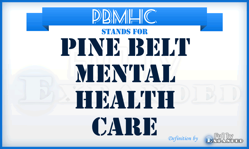 PBMHC - Pine Belt Mental Health Care