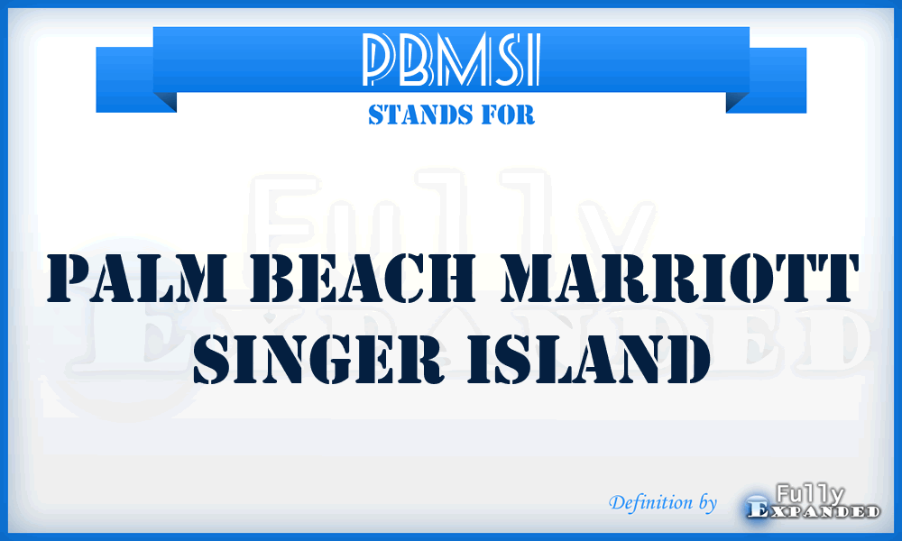 PBMSI - Palm Beach Marriott Singer Island