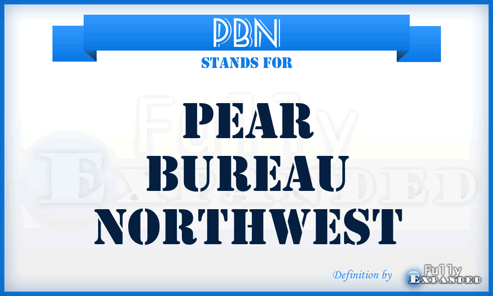 PBN - Pear Bureau Northwest