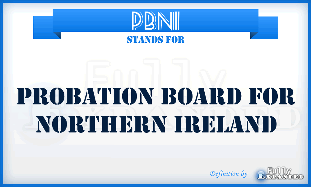 PBNI - Probation Board for Northern Ireland