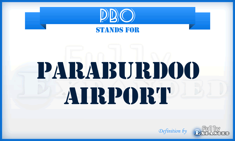 PBO - Paraburdoo airport