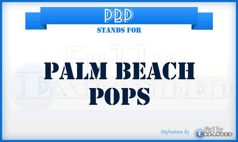 PBP - Palm Beach Pops