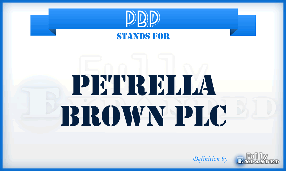 PBP - Petrella Brown PLC