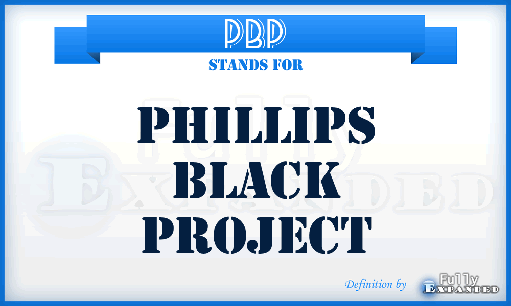 PBP - Phillips Black Project
