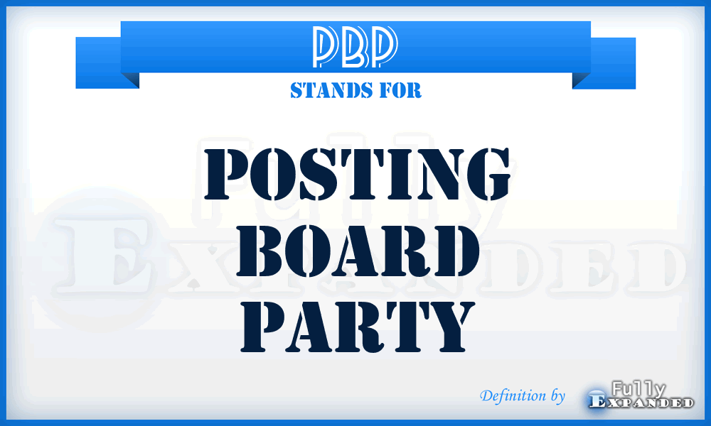 PBP - Posting Board Party