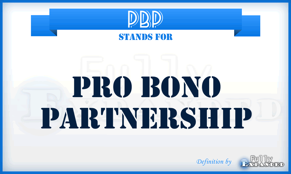 PBP - Pro Bono Partnership