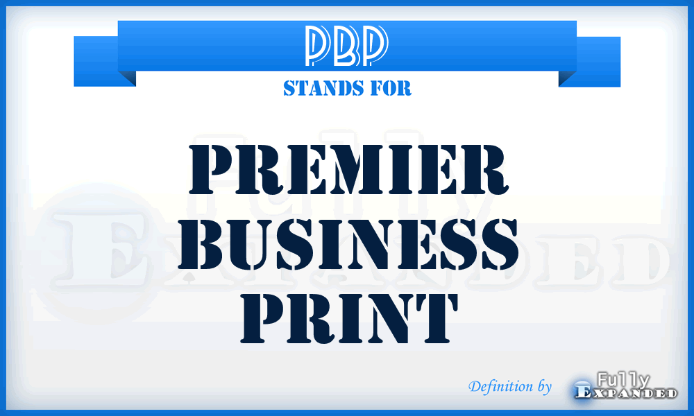 PBP - Premier Business Print