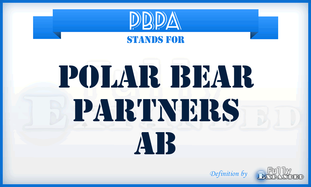 PBPA - Polar Bear Partners Ab