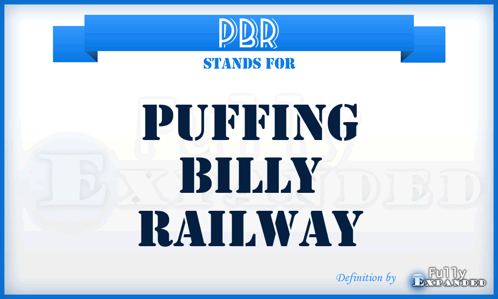 PBR - Puffing Billy Railway