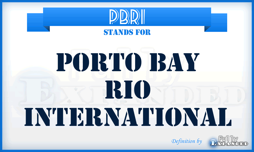PBRI - Porto Bay Rio International