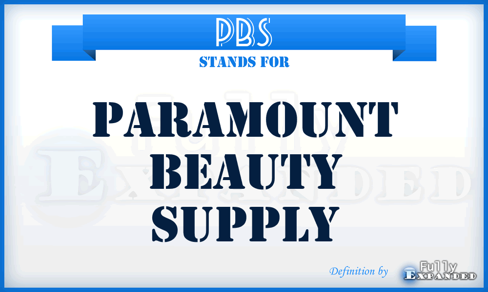 PBS - Paramount Beauty Supply