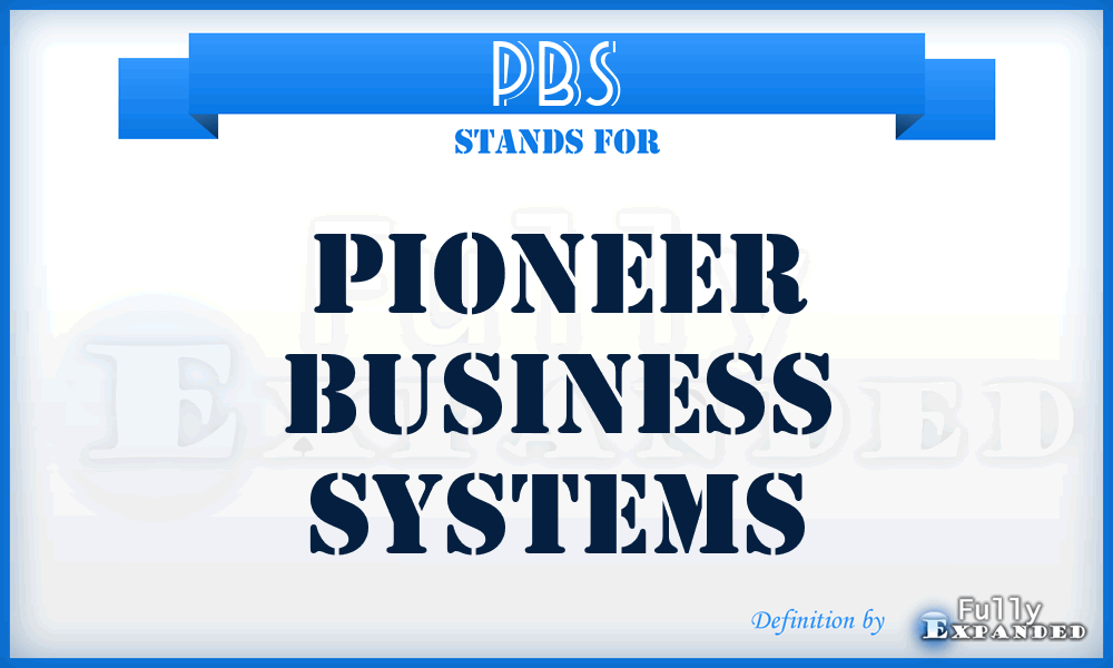 PBS - Pioneer Business Systems