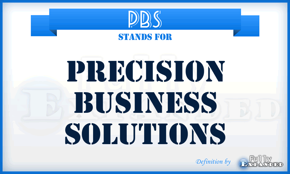 PBS - Precision Business Solutions