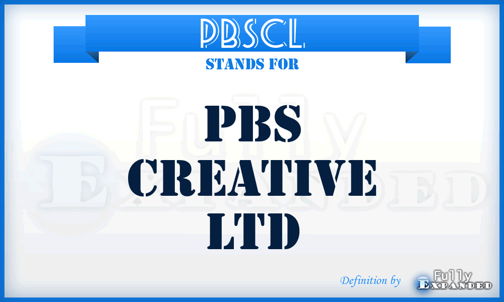 PBSCL - PBS Creative Ltd