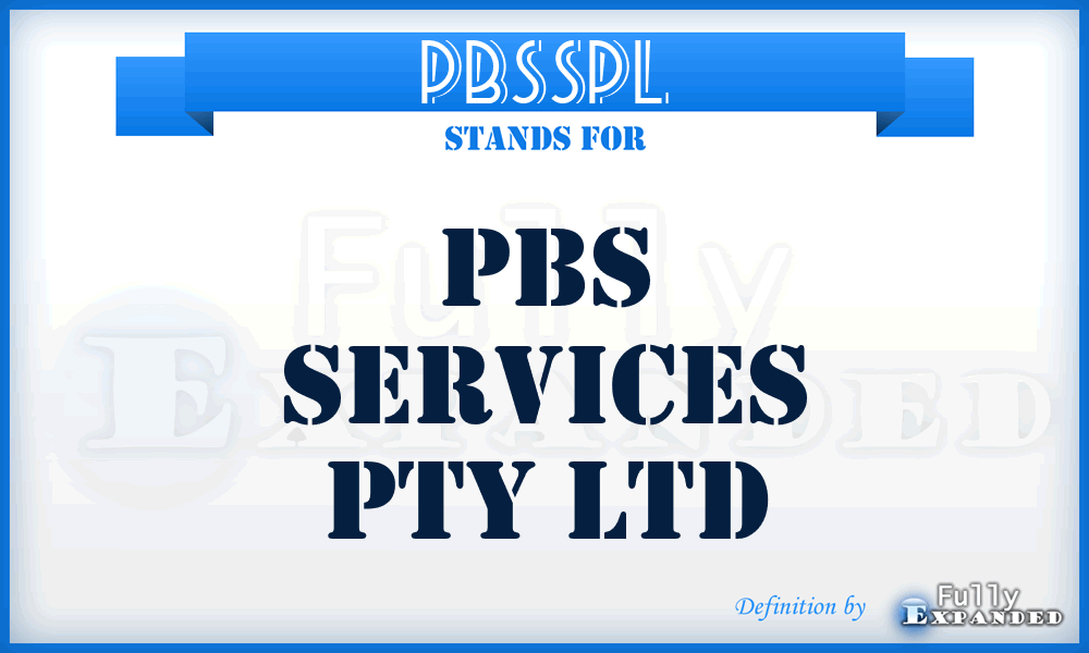 PBSSPL - PBS Services Pty Ltd