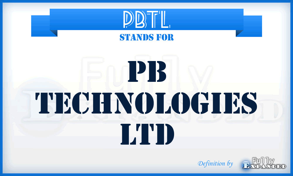 PBTL - PB Technologies Ltd