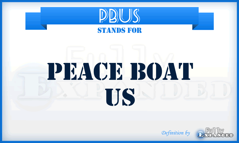 PBUS - Peace Boat US