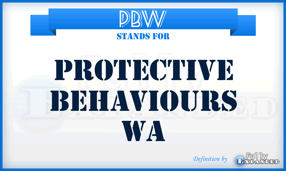 PBW - Protective Behaviours Wa