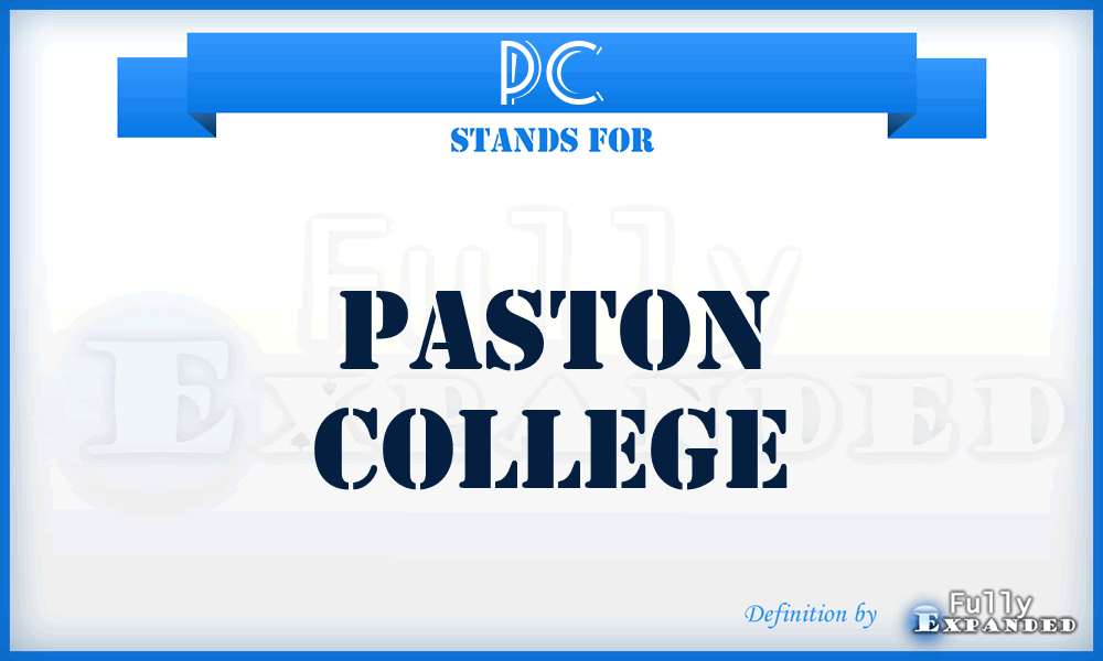 PC - Paston College