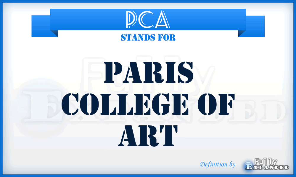 PCA - Paris College of Art