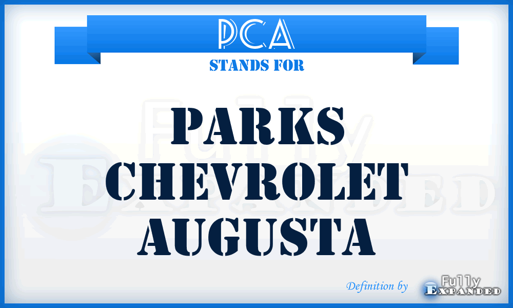 PCA - Parks Chevrolet Augusta
