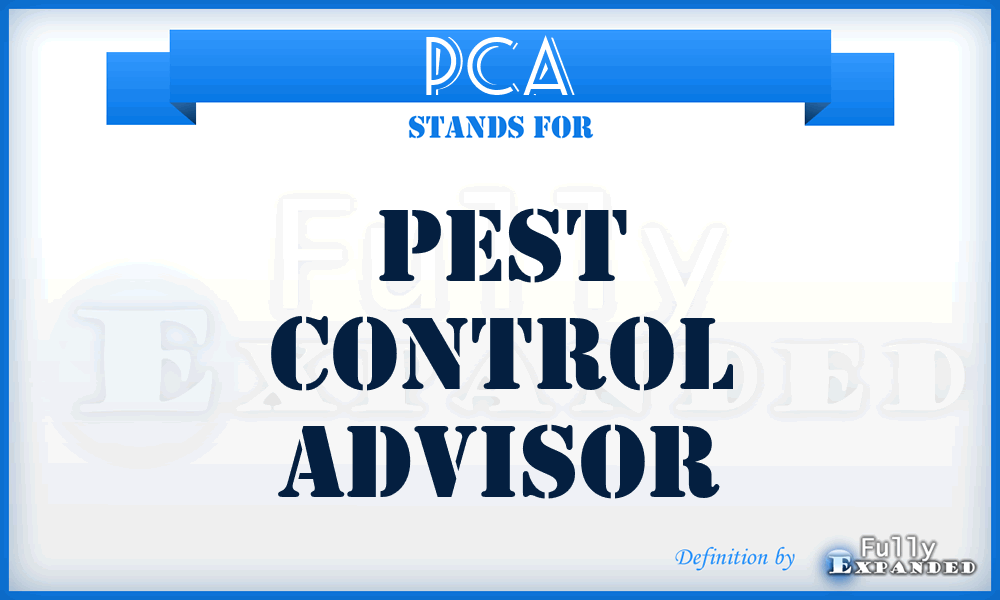 PCA - Pest Control Advisor