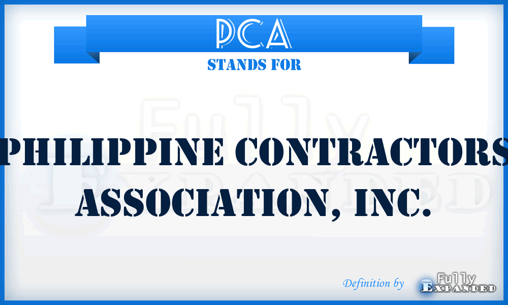 PCA - Philippine Contractors Association, Inc.