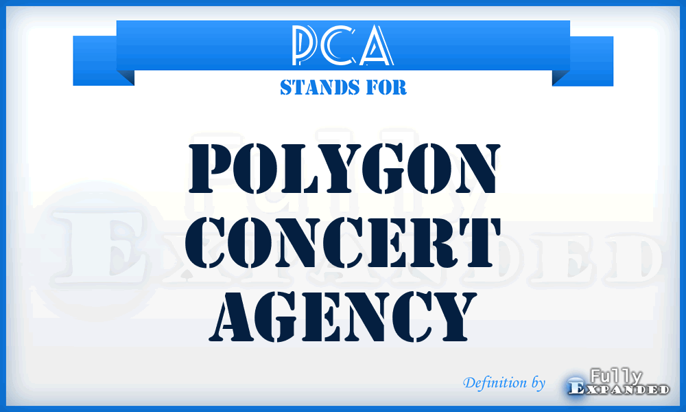 PCA - Polygon Concert Agency