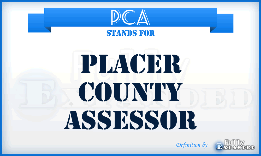 PCA - Placer County Assessor
