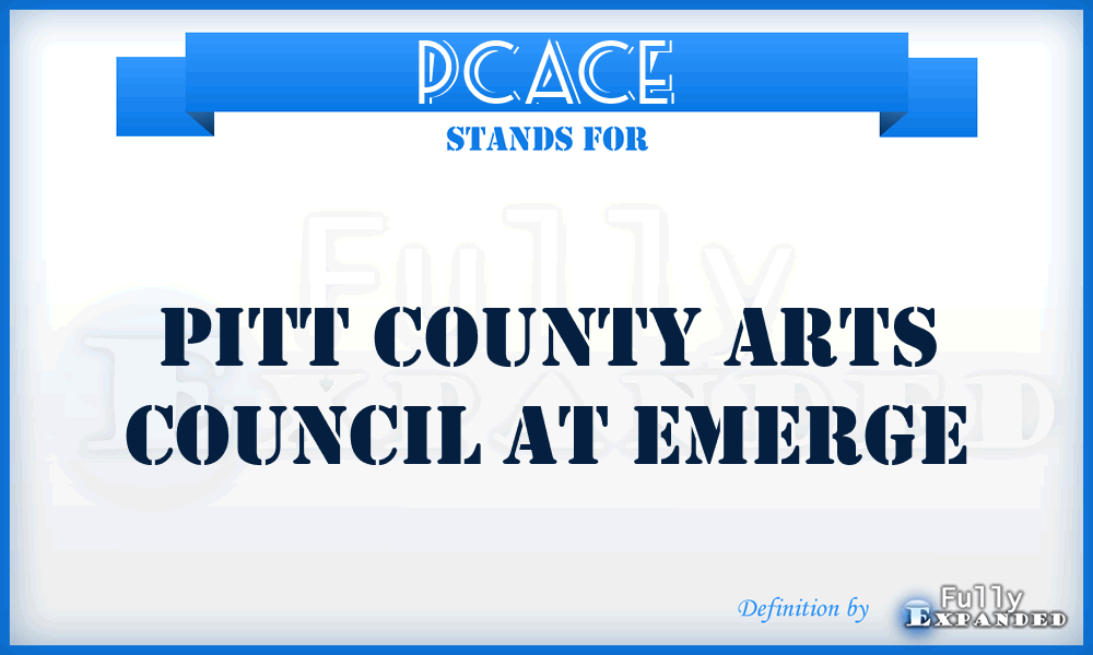 PCACE - Pitt County Arts Council at Emerge