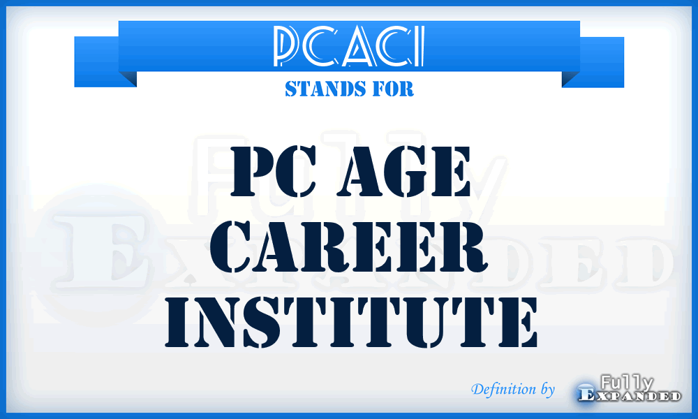 PCACI - PC Age Career Institute