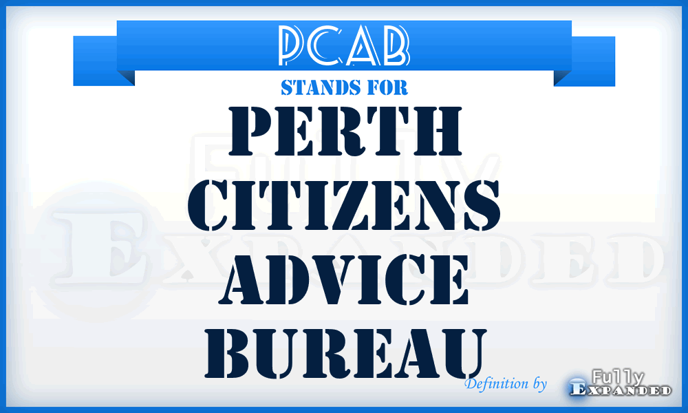 PCAB - Perth Citizens Advice Bureau