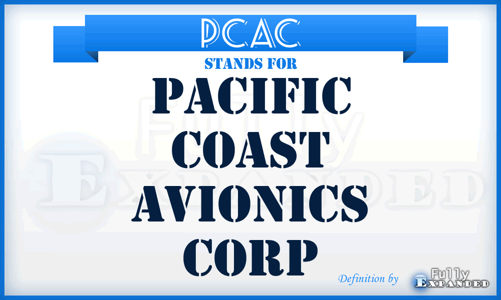 PCAC - Pacific Coast Avionics Corp